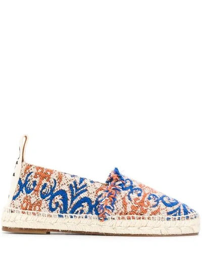 Shop Chloé Tapestry Espadrilles In 425 Imperial Blue