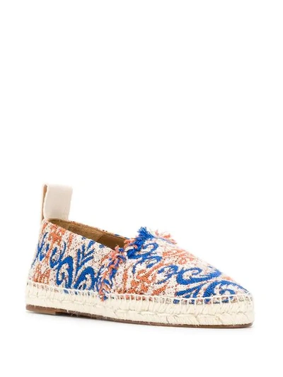 Shop Chloé Tapestry Espadrilles In 425 Imperial Blue