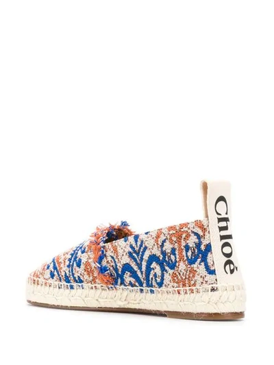 Shop Chloé Tapestry Espadrilles In 425 Imperial Blue