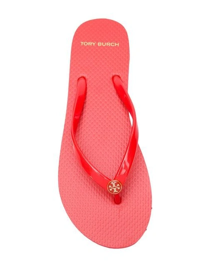 Shop Tory Burch Flat Flip In Red