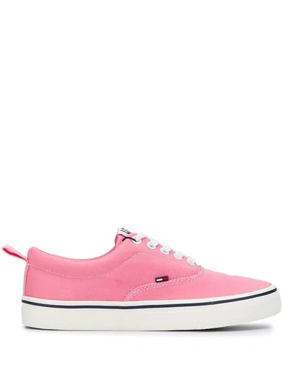 Shop Tommy Hilfiger Lace-up Sneakers In Pink