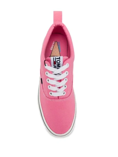 Shop Tommy Hilfiger Lace-up Sneakers In Pink