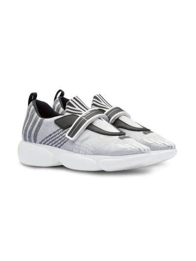 Shop Prada Cloudbust Sneakers In Silver