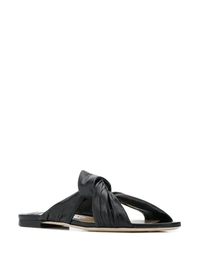 JIMMY CHOO LELA SLIDES - 黑色