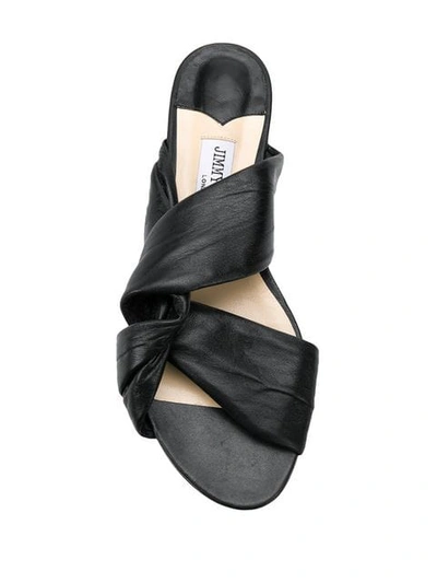 Shop Jimmy Choo Lela Flat Sandals In Black