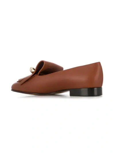 Shop Valentino Garavani Uptown Loafers In Brown