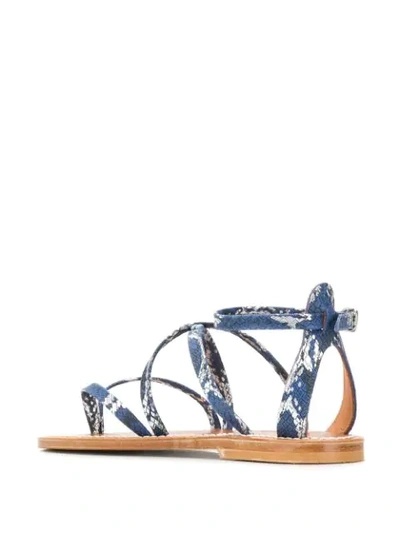 Shop Kjacques Epicure Flat Sandals In Blue