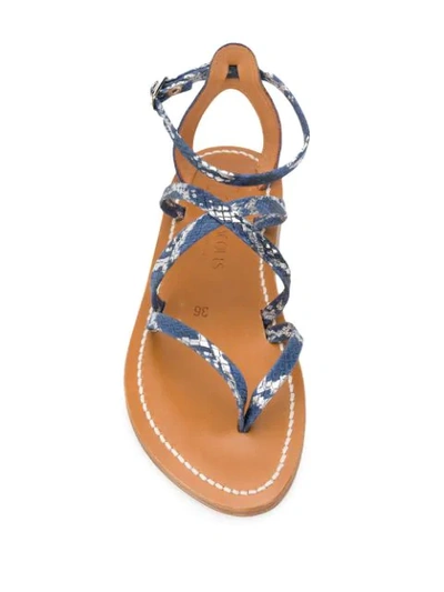 Shop Kjacques Epicure Flat Sandals In Blue