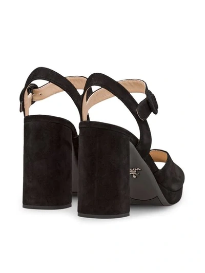 Shop Prada Platform Sandals In F0002 Black