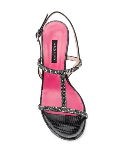 ALBANO EMBELLISHED STRAP SANDALS - 黑色