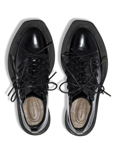 Shop Simone Rocha Heeled Lace-up Shoes In Black