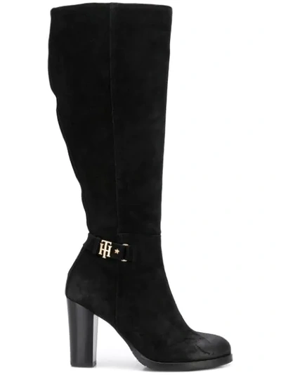 Shop Tommy Hilfiger Mid-calf Boots In Black