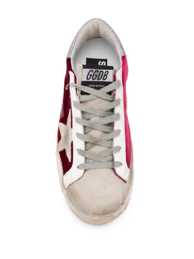 Shop Golden Goose Superstar Sneakers In Red