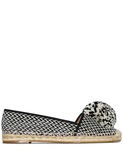 Shop Aquazzura Rafia Puff Espadrilles In Black