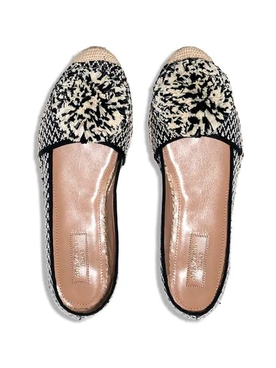 AQUAZZURA RAFIA PUFF ESPADRILLES - 黑色