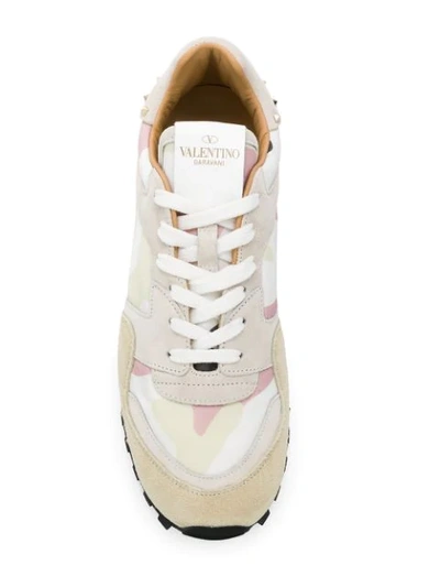 Shop Valentino Soul Rockstud Sneakers In White