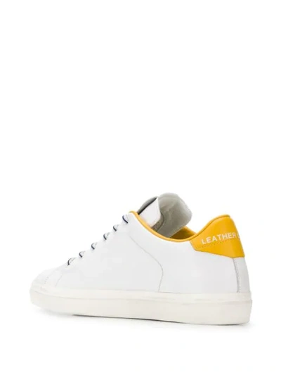 Shop Leather Crown Sneakers Mit Logo-patch In White