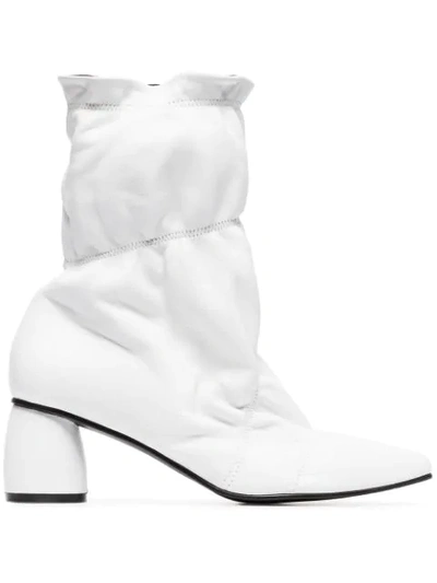 Shop Reike Nen 60 Parachute Leather Ankle Boots In White