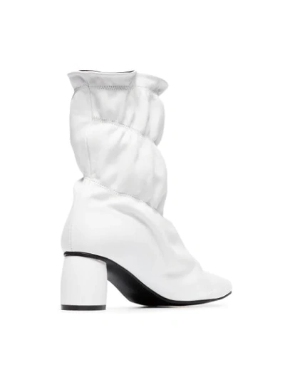 Shop Reike Nen 60 Parachute Leather Ankle Boots In White