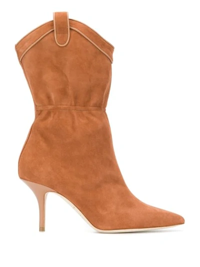 Shop Malone Souliers Pointed Ankle Boots In Neutrals