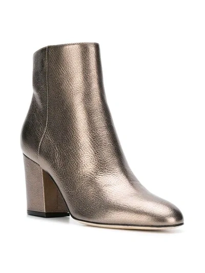 Shop Sergio Rossi Metallic Ankle Boots