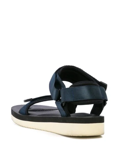 Shop Suicoke Flat Sandals - Blue