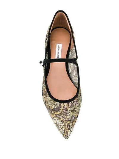 Shop Tabitha Simmons Hermione Spark Ballerina Shoes In Gold ,black