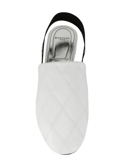Shop Givenchy Logo Slingback Mules In White