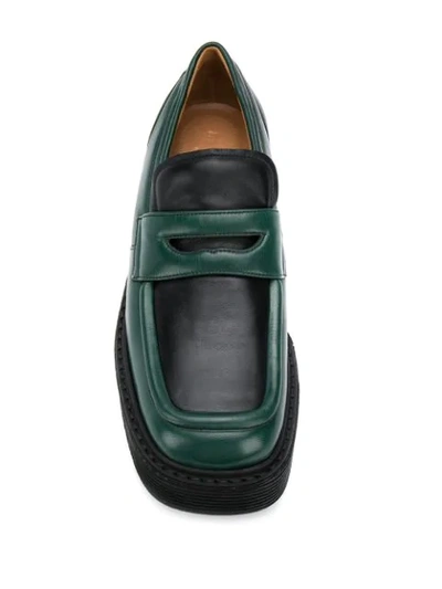 MARNI THICK SOLE LOAFERS - 绿色
