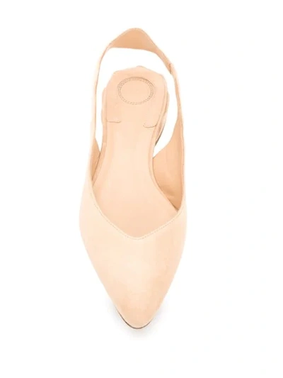 Shop Chloé Laurena Slingback Ballerinas In Neutrals