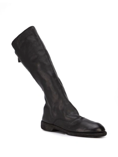 Shop Guidi Zipped Knee-high Boots In Black