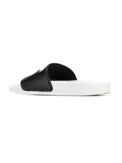 Shop Msgm Logo Slides In Black