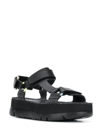 Shop Camper Oruga Up Flatform Sandals In Black