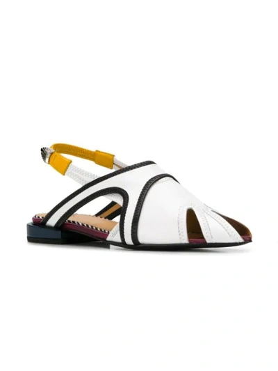 Shop Toga Slingback Sandals In White