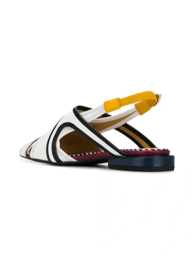 Shop Toga Slingback Sandals In White