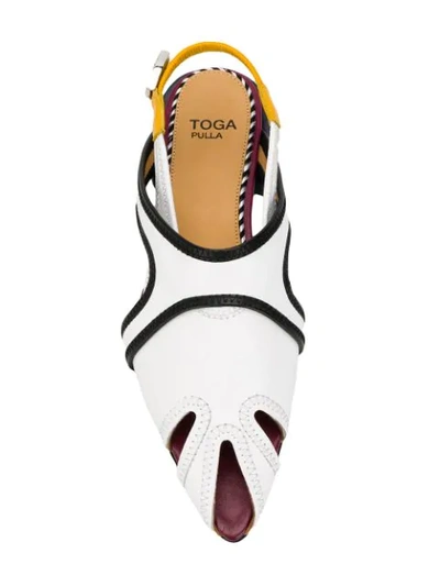 Shop Toga Slingback Sandals In White