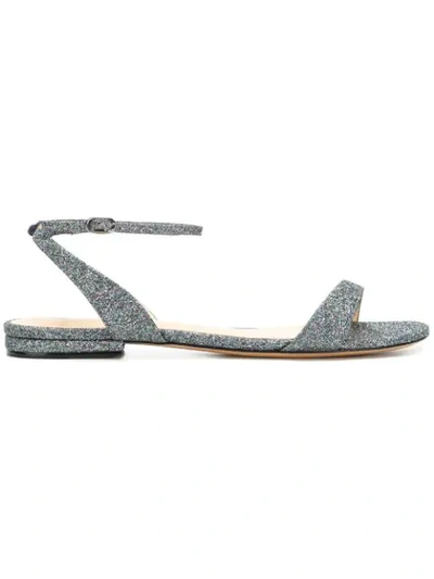 Shop Alexandre Birman Glitter Buckled Sandals In Metallic