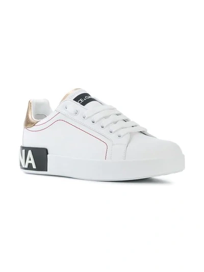 Shop Dolce & Gabbana Portofino Sneakers In White