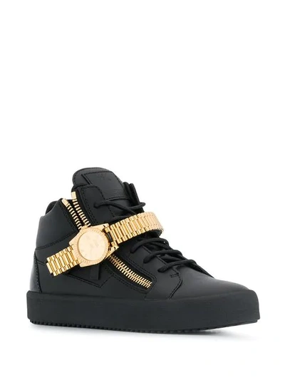 Shop Giuseppe Zanotti Gzxcowan Hi-top Sneakers In Black