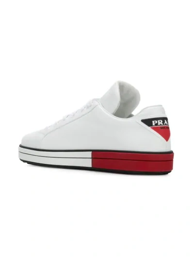 Shop Prada Platform Sole Sneakers In White