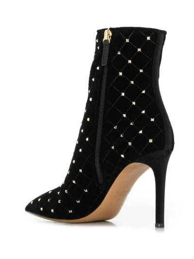 Shop Valentino Garavani Micro Studs Ankle Boots - Black