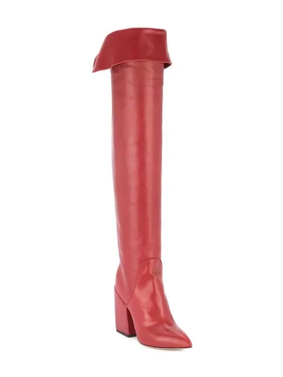 Shop Petar Petrov Over The Knee Boots In Red