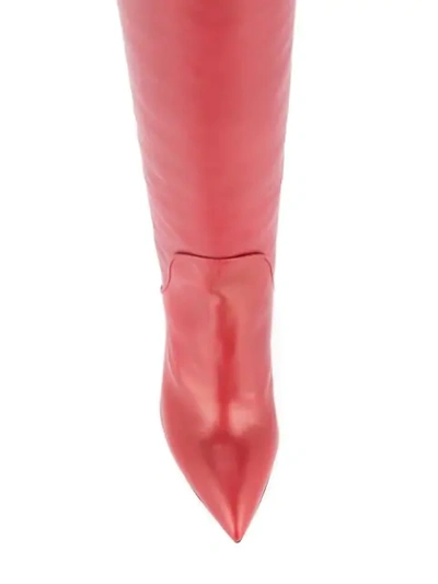 Shop Petar Petrov Over The Knee Boots In Red