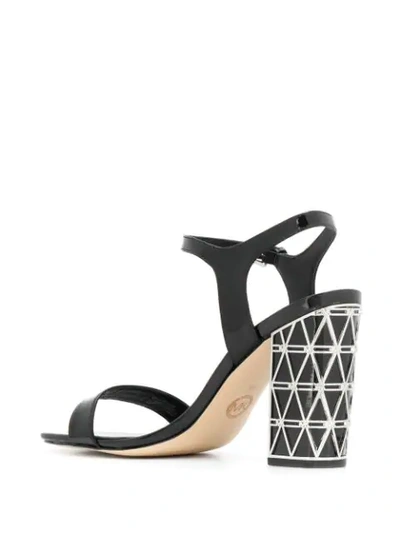 Shop Michael Michael Kors Beekman Embellished Heel Sandals In Black