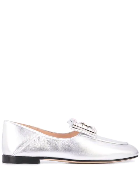 Gucci G AppliquÉ Loafers In 8106 Argent/silver | ModeSens
