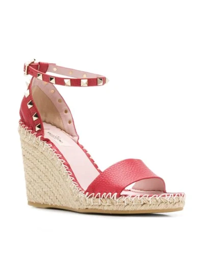 Shop Valentino Garavani Rockstud Espadrilles In Red