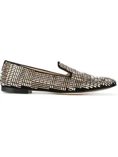 Shop Giuseppe Zanotti Strass Pave Evening Slippers In Black