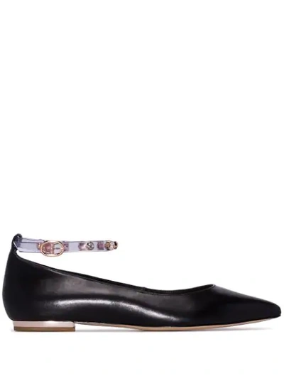 Shop Sophia Webster Dina Crystal-strap Pumps In Black