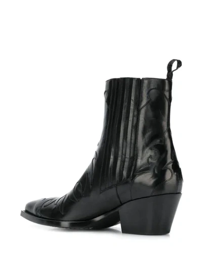 Shop Sartore Murano Texan Boots In Black