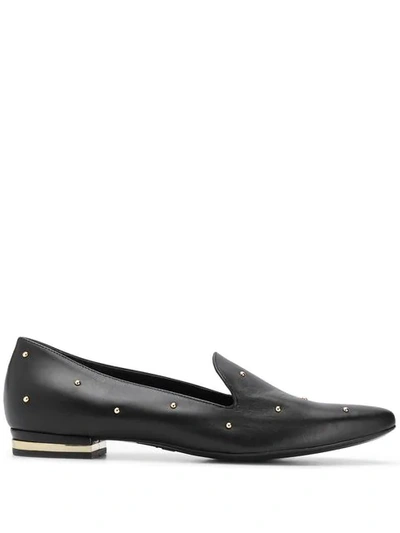 AGL ROUNDED STUD LOAFERS - 黑色